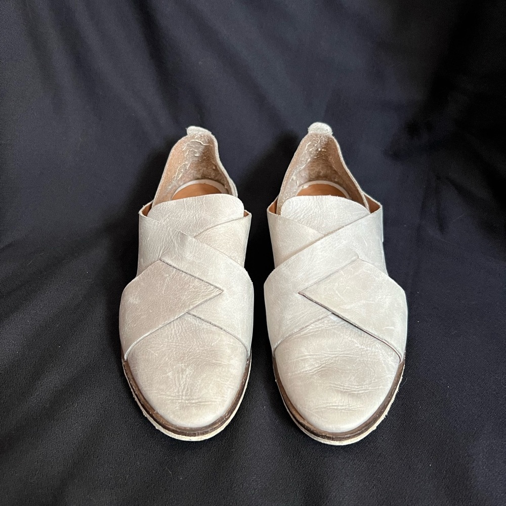 Modern Vintage Womens Leather Oxford Sandal/Slip On Flats 38/7